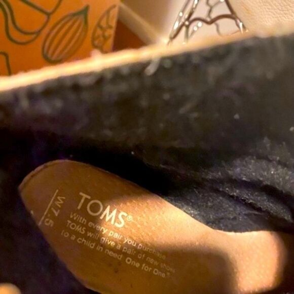 Toms Tan Brown Cheetah Animal Print Suede Leather Wedge Heels Bootie Women’s 7.5 - Picture 9 of 9